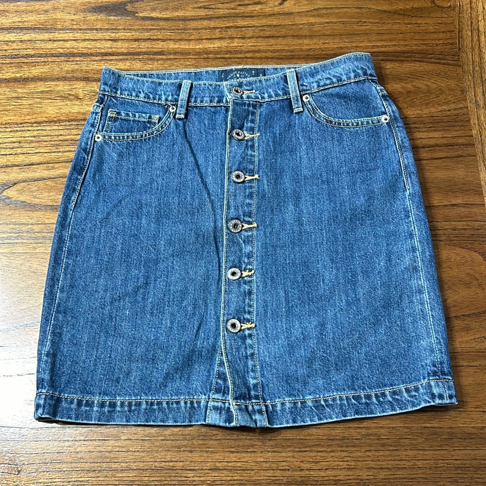 Lucky Brand Button Down Denim Skirt Size 4/27
